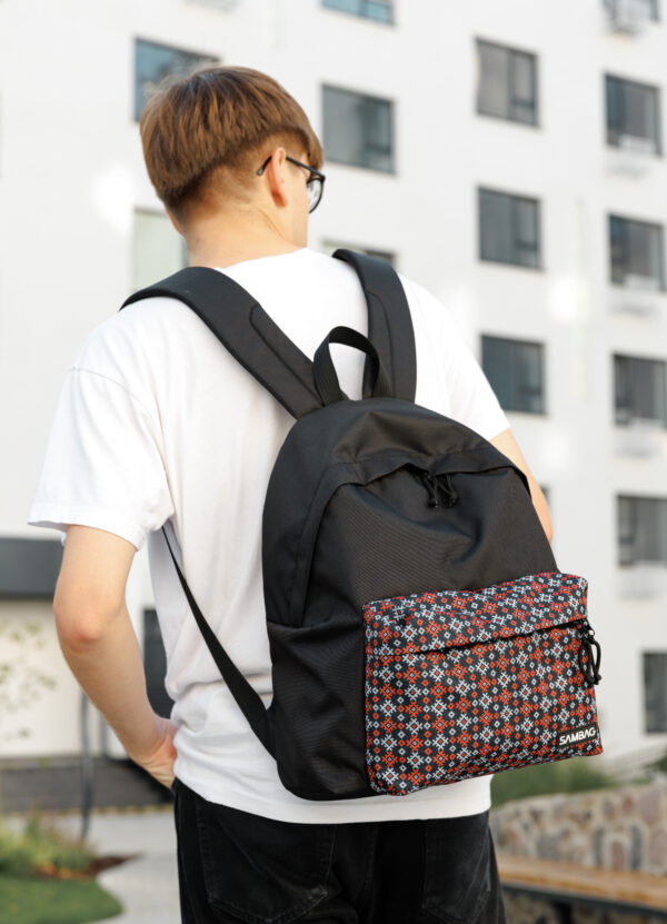 Мужской рюкзак Sambag Active с черным принтом