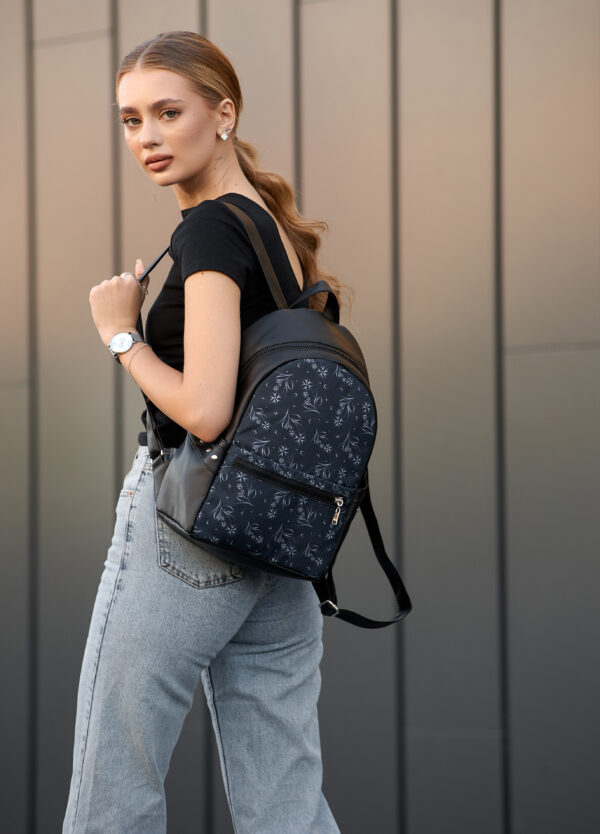 Рюкзак жіночий Sambag Dali з принтом чорний