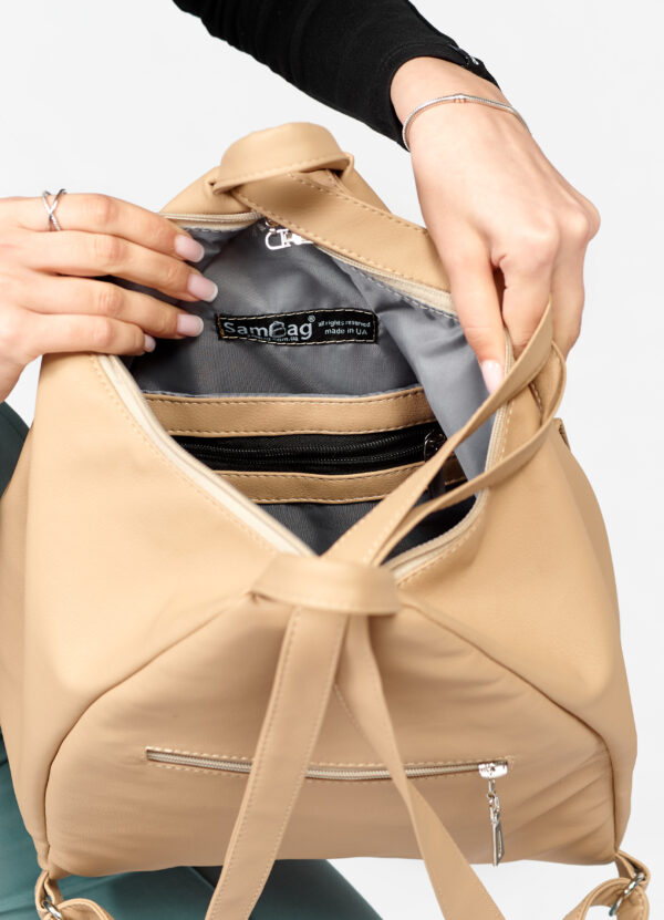Рюкзак жіночий Sambag Asti LKH бежевий