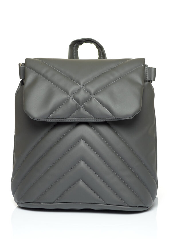 Рюкзак-сумка жіноча Sambag Loft строчена графітова