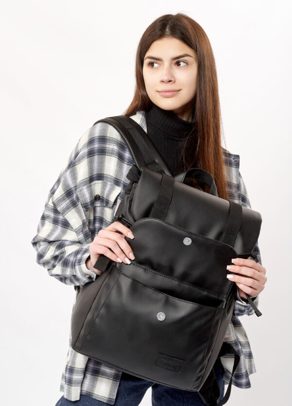 Рюкзак роллтоп жіночий Sambag Loft Zard чорний