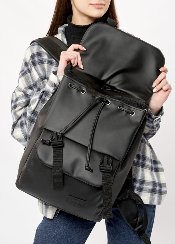 Рюкзак роллтоп жіночий Sambag Loft Zard чорний