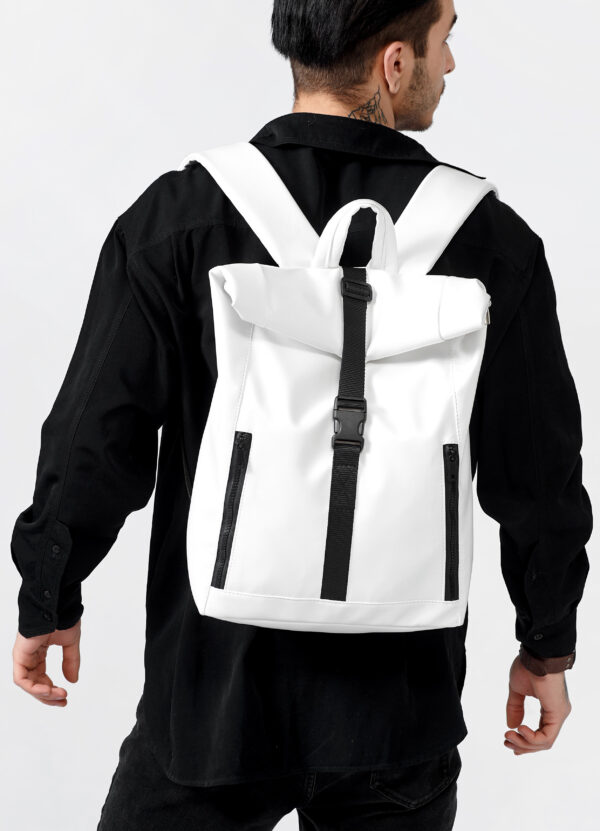 Мужской рюкзак роллтоп Sambag RollTop One белый