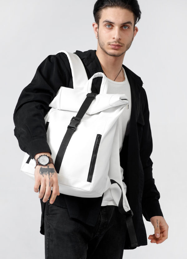 Мужской рюкзак роллтоп Sambag RollTop One белый