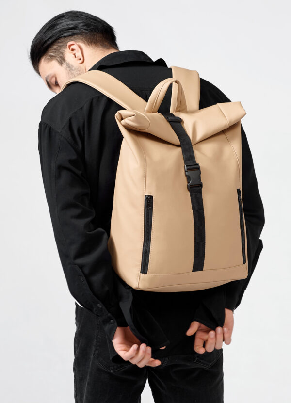 Мужской рюкзак роллтоп Sambag RollTop One бежевый