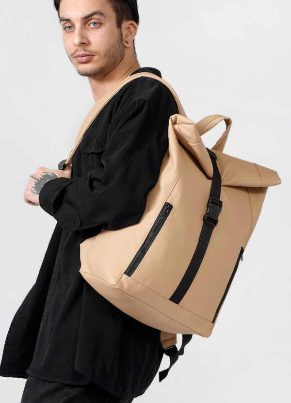 Мужской рюкзак роллтоп Sambag RollTop One бежевый