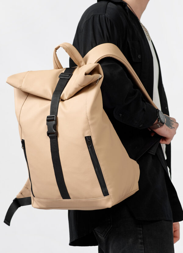Мужской рюкзак роллтоп Sambag RollTop One бежевый