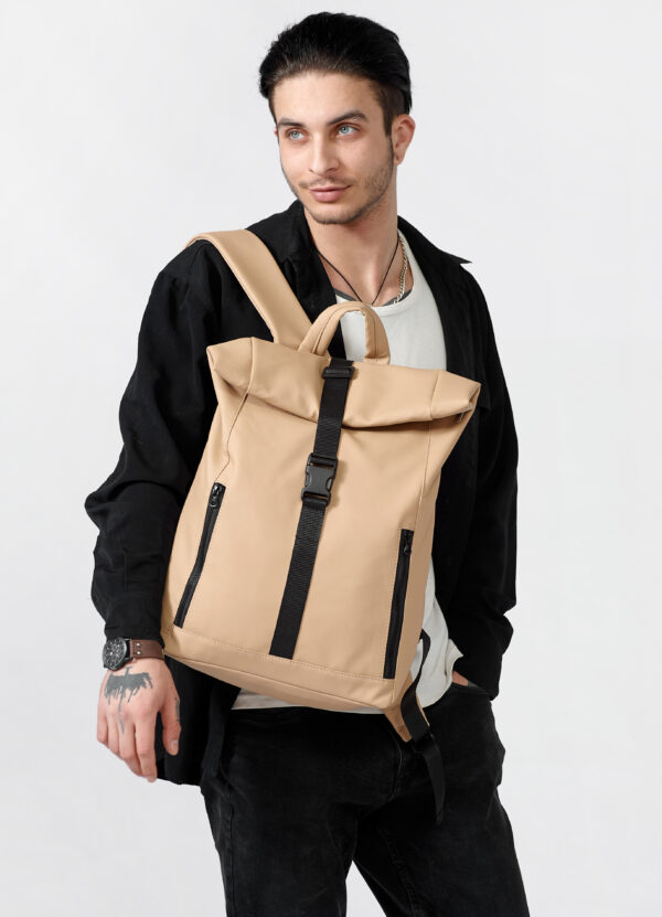 Мужской рюкзак роллтоп Sambag RollTop One бежевый