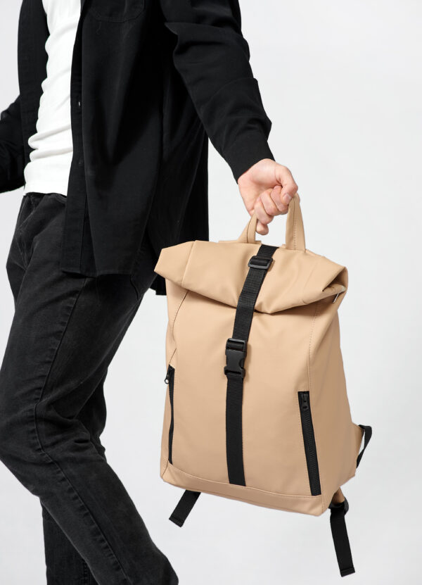 Мужской рюкзак роллтоп Sambag RollTop One бежевый