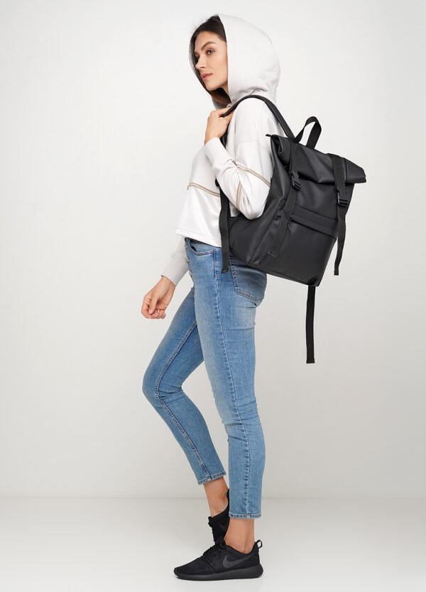 Рюкзак жіночий Sambag RollTop Milton чорний