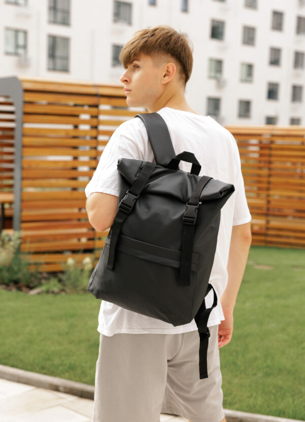 Рюкзак чоловічий Sambag RollTop Milton чорний