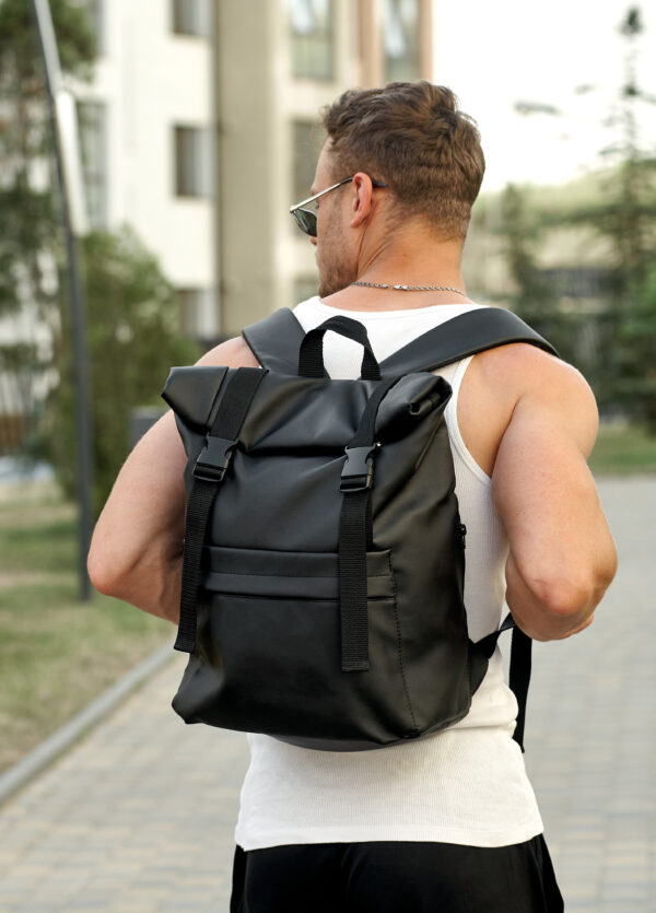 Рюкзак чоловічий Sambag RollTop Milton чорний