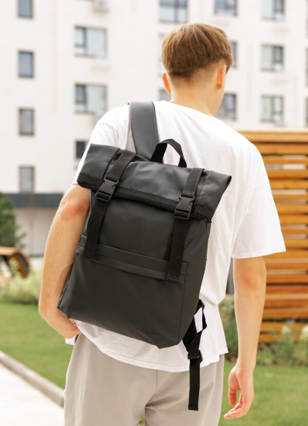 Рюкзак чоловічий Sambag RollTop Milton чорний