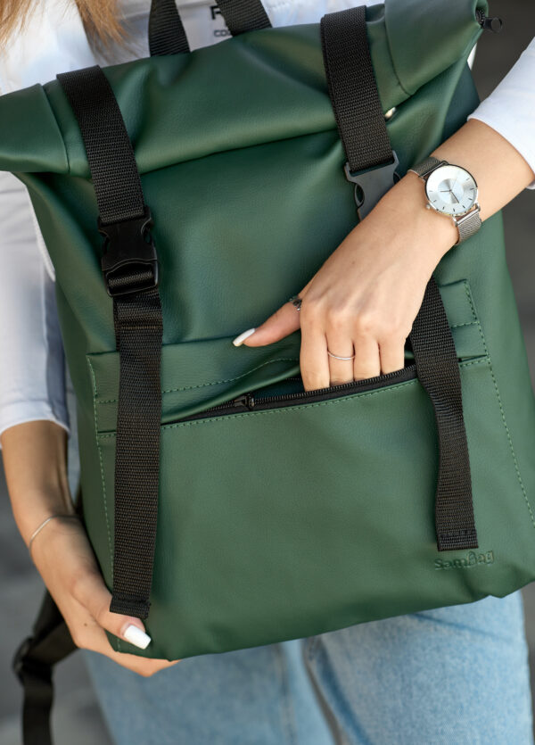 Женский рюкзак роллтоп Sambag RollTop Milton зеленый