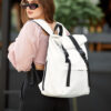 Женский рюкзак роллтоп Sambag RollTop Milton белый