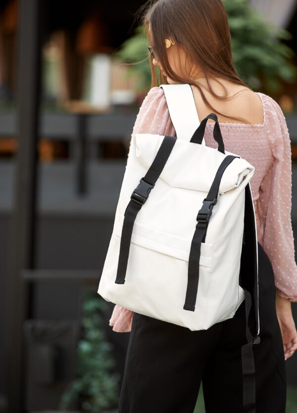 Женский рюкзак роллтоп Sambag RollTop Milton белый
