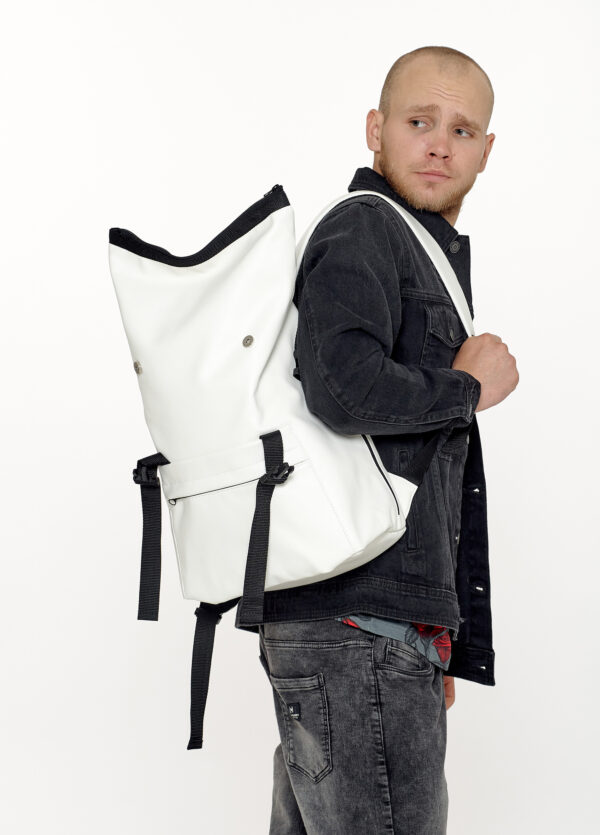 Мужской рюкзак роллтоп Sambag RollTop Milton белый