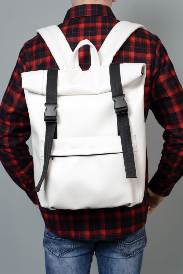 Мужской рюкзак роллтоп Sambag RollTop Milton белый