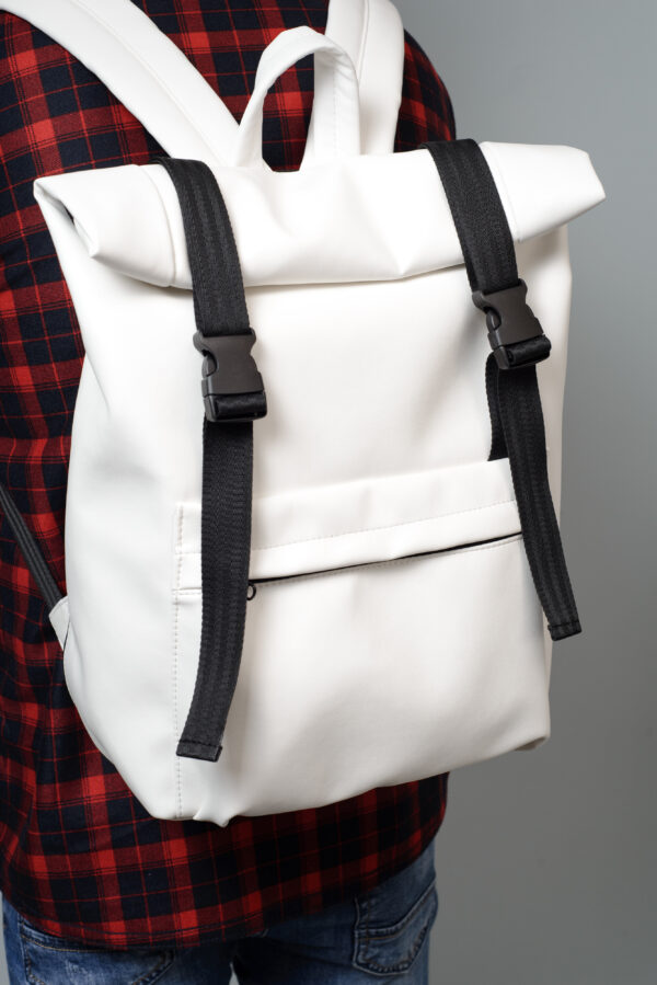 Мужской рюкзак роллтоп Sambag RollTop Milton белый