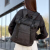 Женский рюкзак роллтоп Sambag RollTop Milton тканевый черный