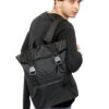 Мужской рюкзак Sambag RollTop Milton черный тканевый