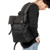 Мужской рюкзак Sambag RollTop Milton черный тканевый