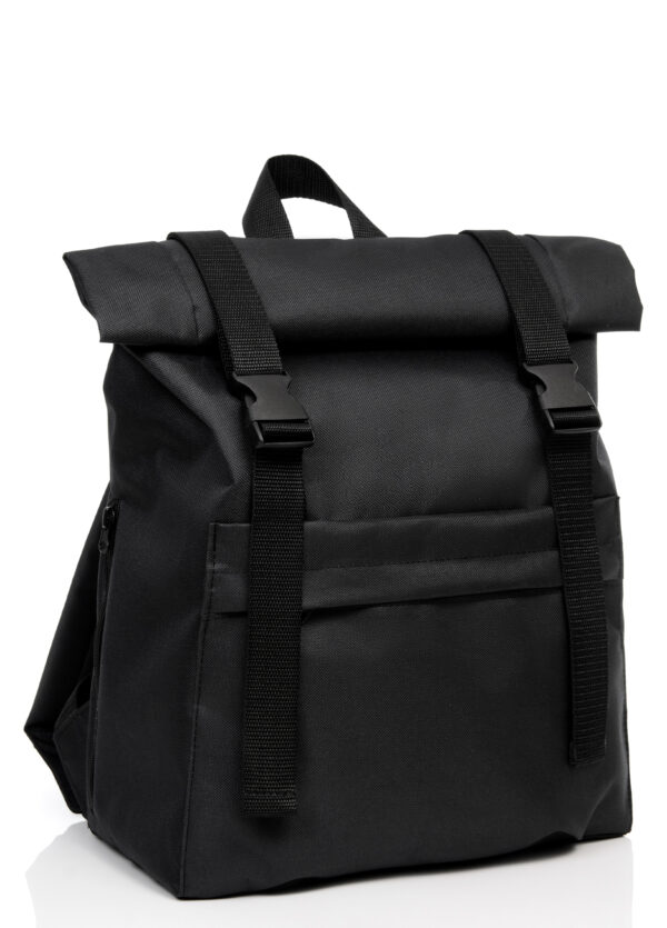 Мужской рюкзак Sambag RollTop Milton черный тканевый