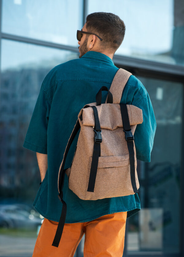 Мужской рюкзак роллтоп Sambag RollTop Milton коричневый