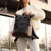 Рюкзак жіночий для ноутбука Sambag RollTop чорний