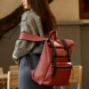 Рюкзак роллтоп жіночий для ноутбуку Sambag RollTop LTT бордо