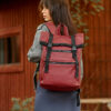 Рюкзак роллтоп жіночий для ноутбуку Sambag RollTop LTT бордо