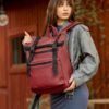 Рюкзак роллтоп жіночий для ноутбуку Sambag RollTop LTT бордо