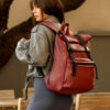 Рюкзак роллтоп жіночий для ноутбуку Sambag RollTop LTT бордо