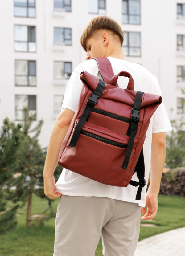 Мужской рюкзак роллтоп Sambag RollTop Zard бордовый