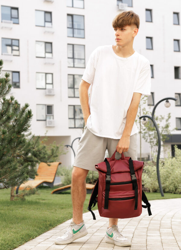 Мужской рюкзак роллтоп Sambag RollTop Zard бордовый