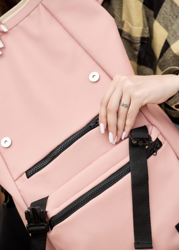 Женский рюкзак для ноутбука Sambag RollTop LTT пудровый