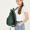 Рюкзак жіночий для ноутбука Sambag RollTop LTT зелений