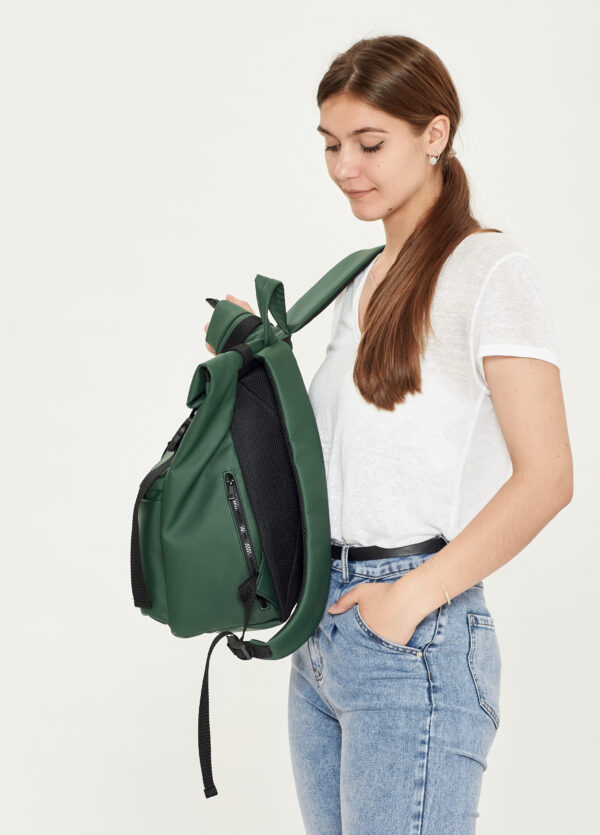 Рюкзак жіночий для ноутбука Sambag RollTop LTT зелений