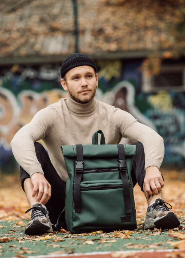 Мужской рюкзак роллтоп Sambag RollTop Zard зеленый