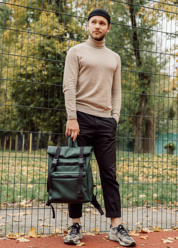 Мужской рюкзак роллтоп Sambag RollTop Zard зеленый