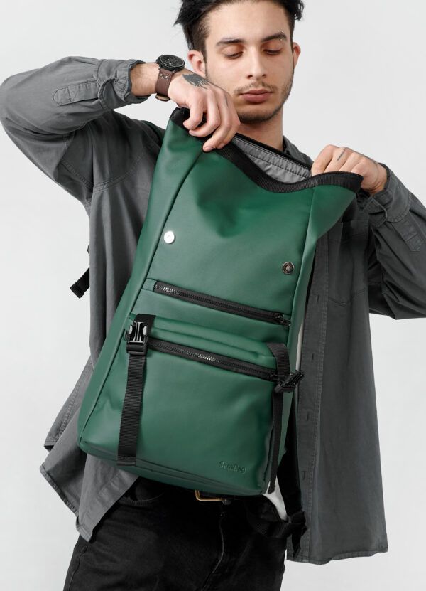 Мужской рюкзак роллтоп Sambag RollTop Zard зеленый