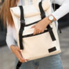 Женский рюкзак роллтоп для ноутбука Sambag RollTop LTT белый