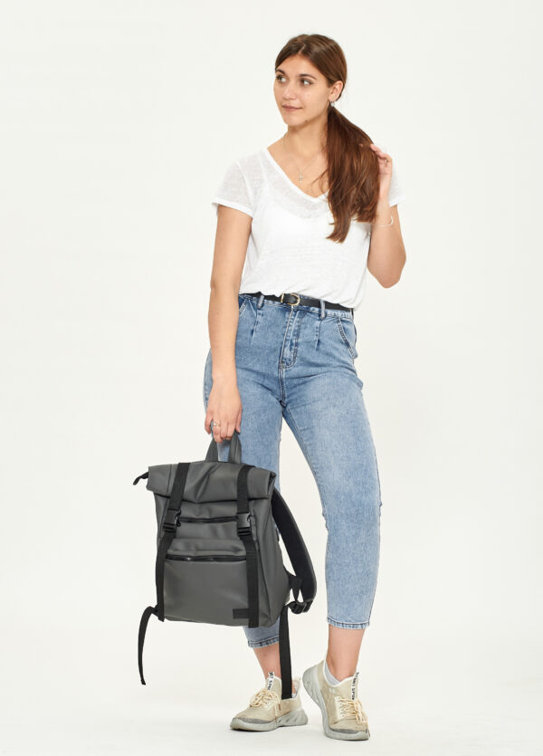 Женский рюкзак роллтоп для ноутбука Sambag RollTop LTT графитовый