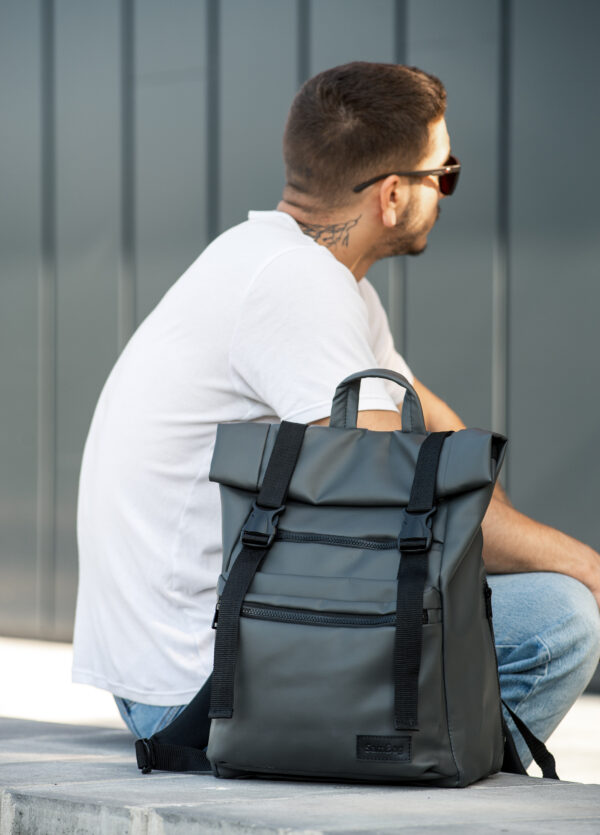 Мужской рюкзак роллтоп Sambag RollTop Zard графитовый