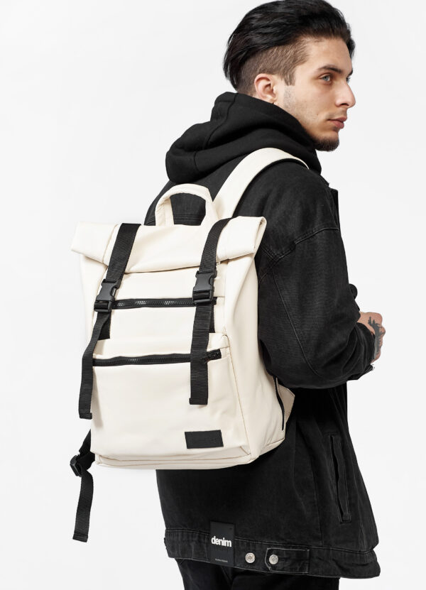 Рюкзак чоловічий Sambag RollTop Zard молочний