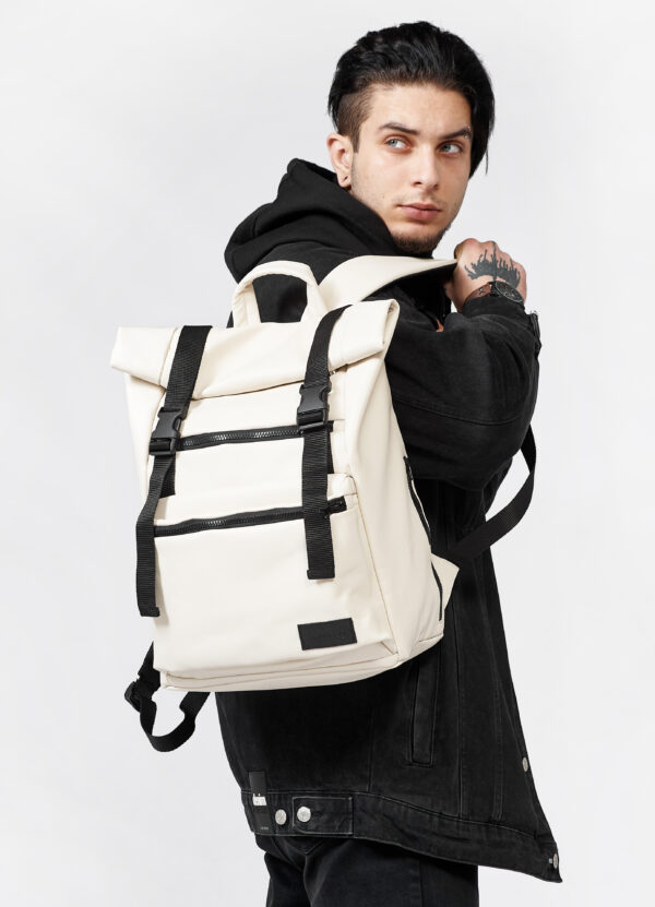 Рюкзак чоловічий Sambag RollTop Zard молочний