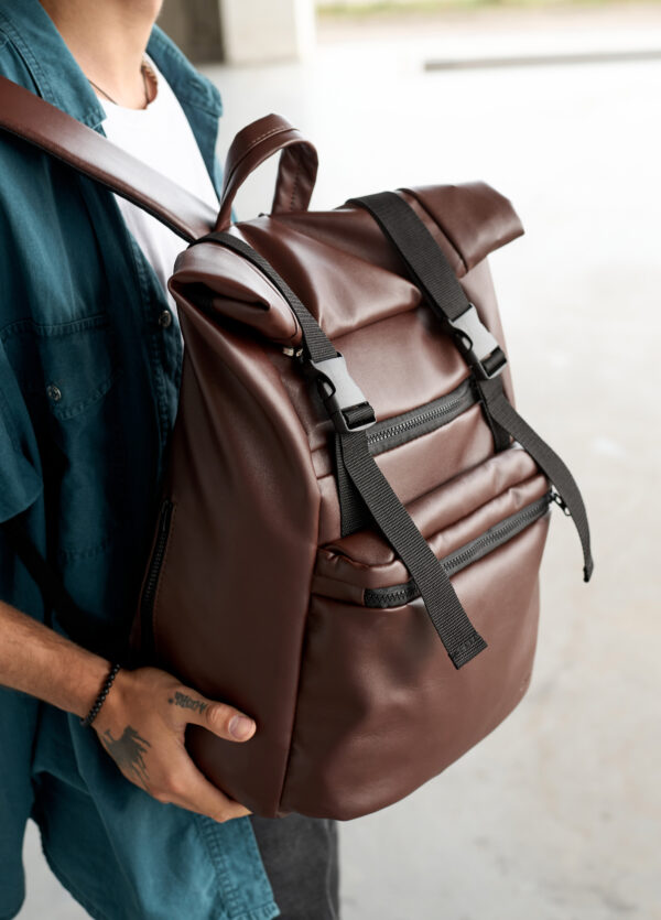 Мужской рюкзак роллтоп Sambag RollTop Zard шоколадный