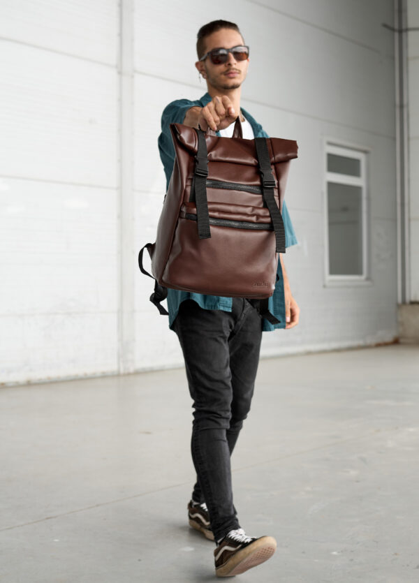 Мужской рюкзак роллтоп Sambag RollTop Zard шоколадный