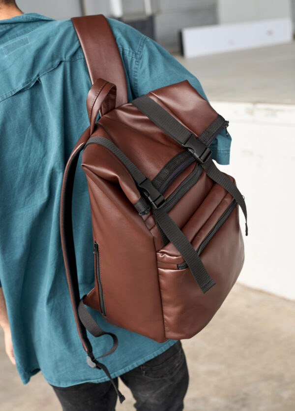 Мужской рюкзак роллтоп Sambag RollTop Zard шоколадный