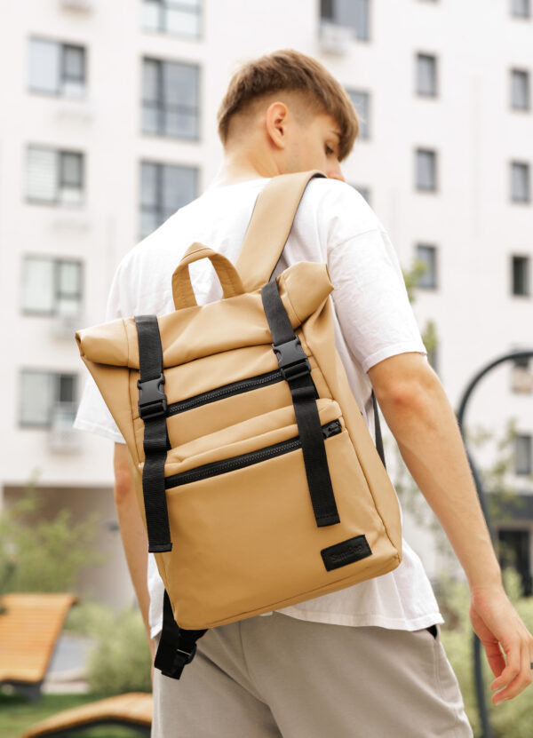 Мужской рюкзак роллтоп Sambag RollTop LTT бежевый